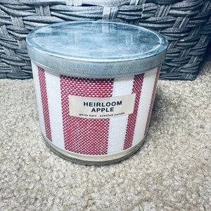 White Barn Heirloom Apple Candle - Red and White Stripes